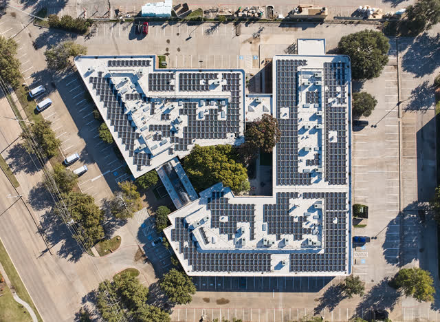 Top-down view of the campus