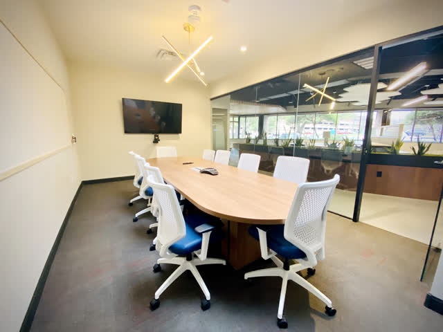 Boardroom with video conferencing