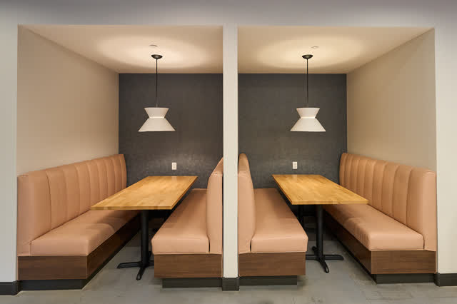 Private booth seating