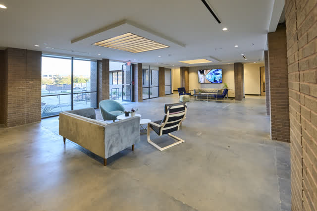Event center hall with lounge seating