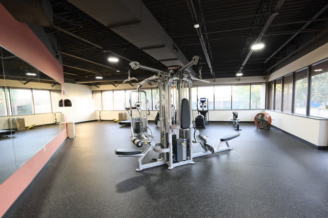 Fitness center strength equipment